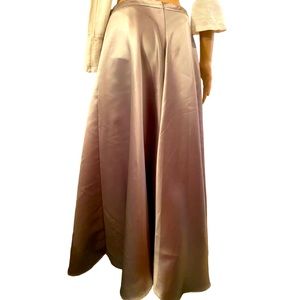 Silver lined formal silver maxi skirt